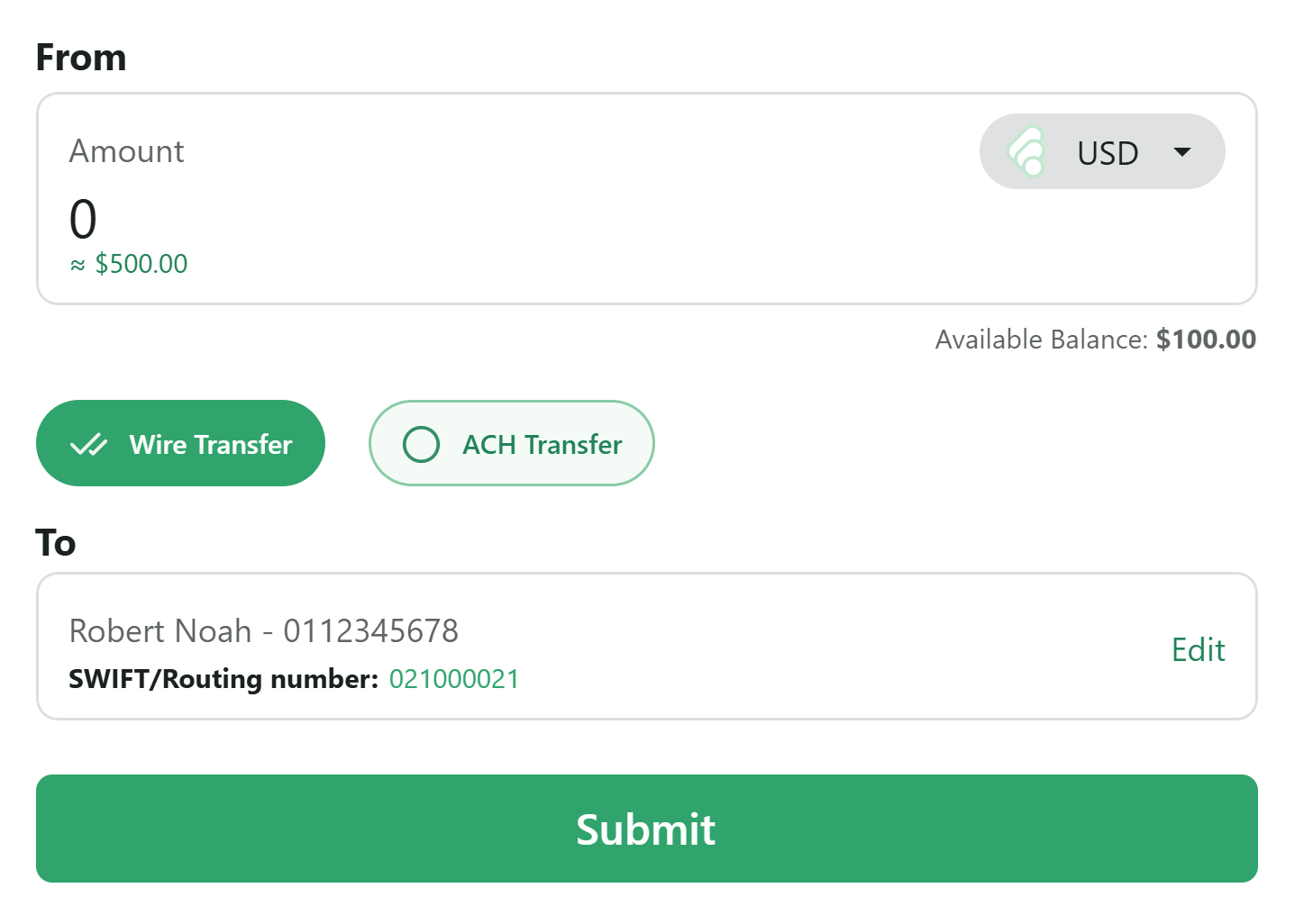 Fast Fiat
Transactions